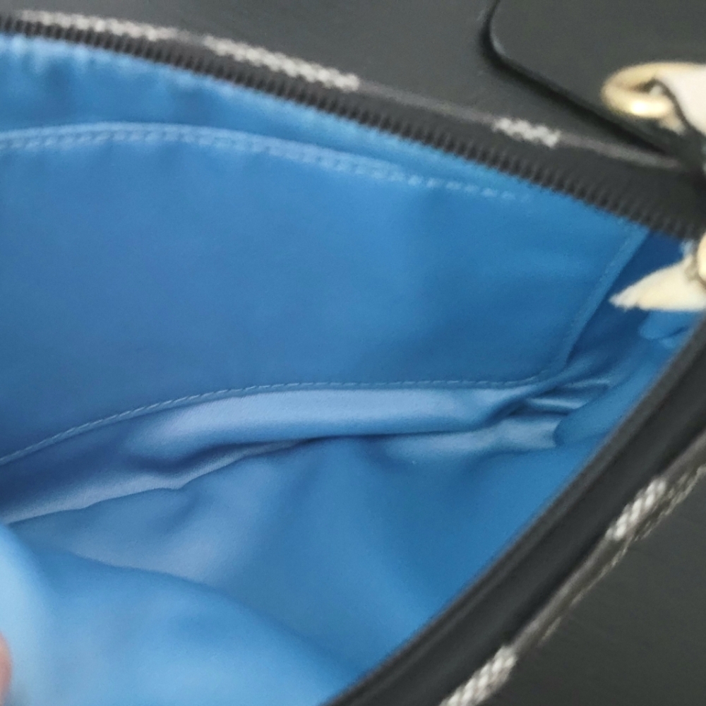 Coach Black and Blue Signature Wristlet - Picture 7 of 8